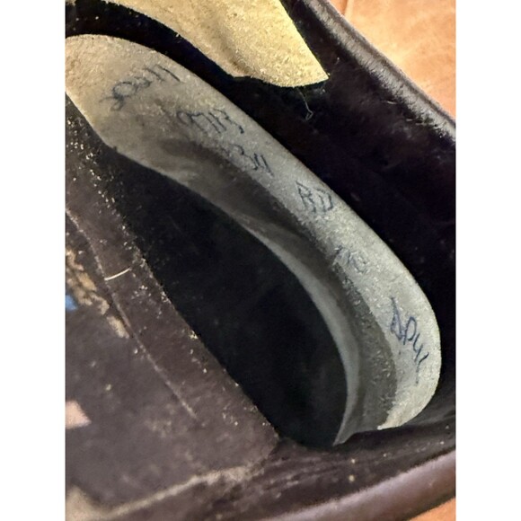 Sven Clog Master Women Eu 41 Green Leather Woven Accent Shoes Wooden Slip On - Picture 10 of 11